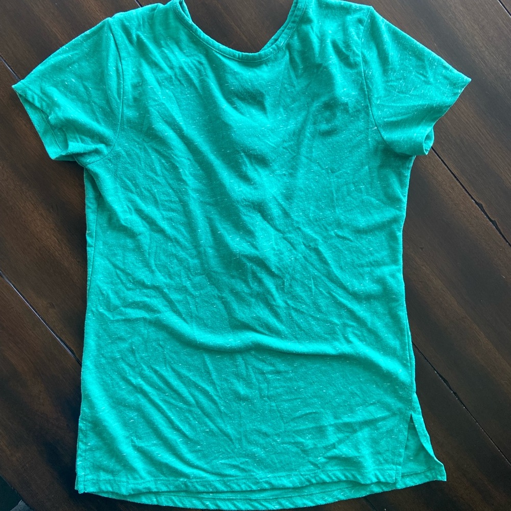 Green Victoria’s Secret sport open back t-shirt